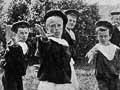 School cutlass drill, 1900