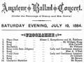 Interactive: Amateur ballad concert, 1884