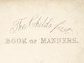 Teaching children manners: 1840