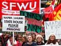 Protesting against the sale of state houses