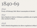 Details of Māori and alcohol legislation over time