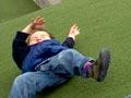 Children at the 'grassy knoll', Auckland, 2011