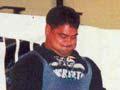 Derek Pomona completing a deadlift