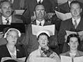 Members of Wellington's Schola Cantorum during a rehearsal in 1955