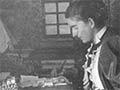 Ursula Bethell at her desk