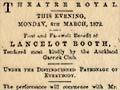 Interactive: Lancelot Booth's farewell benefit, 1872