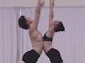 Two dancers in rehearsals for the New Zealand School of Dance graduation