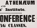 Poster for evening classes, 1855