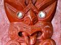 Carved wall post of Taraia and Te Huki