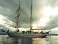 A 1996 photograph of the Spirit of Adventure, designed by John Balmain (Jack) Brooke