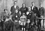 John Fuller (front row, right) and family, 1895