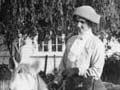 Florence Harsant and her transport, 1910s