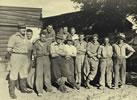 Tom McDonald (far left) with vineyard workers, Taradale, Hawke's Bay