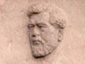 A relief carving of Hāmuera Tamahau Mahupuku on his memorial at Papawai, Wairarapa