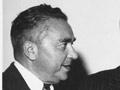 Jacob Meltzer (left), Walter Nash (centre) and members of New Zealand's Olympic management, 1958
