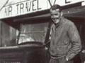 James Cuthbert Mercer outside his airline headquarters, 1935