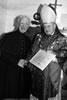 Nicholas Moore (left) and Bishop O. N. Snedden