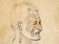 Te Horetā sketched by Charles Heaphy