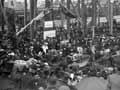 Sir Joseph George Ward (standing, centre) laying the foundation stone of Dunedin Railway Station, 1904