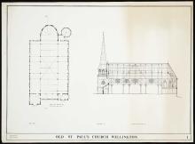 Architectural drawing of church