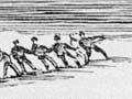 Arrival of the New Zealand cable at Botany Bay