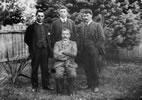  William Baucke (seated) with, from left, Frederick Bennett, Peter Buck and Tai Mitchell, 1907