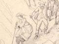 Nicholas Chevalier and Caroline Chevalier, crossing the Hurunui Saddle, 1866