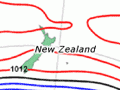 Mean atmospheric pressure, 1971–2000