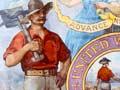 Miners’ union banner