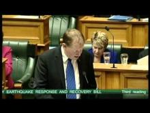 Video: Canterbury Earthquake Response and Recovery Bill - Third Reading - Part 1