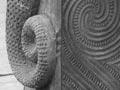 Lizard carving