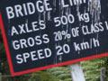 Heavy vehicles bridge limit