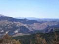 Looking down on rolling hills