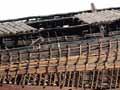 Flax and kelp canoe