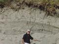 Sandy beach erosion 