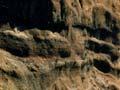 Layers of volcanic ash