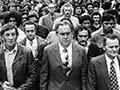 Bill Andersen leading a workers’ march