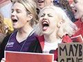 Striking midwifery students 