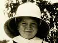 Young boy with large hat