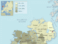 Percentage decrease of population in Ireland’s counties, 1841–51