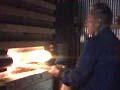 Processing flax by machine