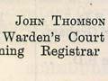 Appointing a clerk of the warden’s court