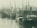 Ships and riverside wharves, around 1900 