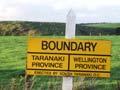Taranaki–Wellington province boundary