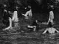 Throwing coins, Whakarewarewa 