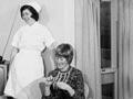 Mothers' lounge, St Helens Hospital, Wellington, 1970