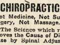 Early chiropractic advertisement