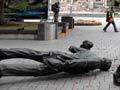 Godley statue: after the 2011 quake
