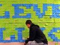 Student debt installation, 2010