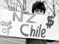 Relationship with Chile: young protestor